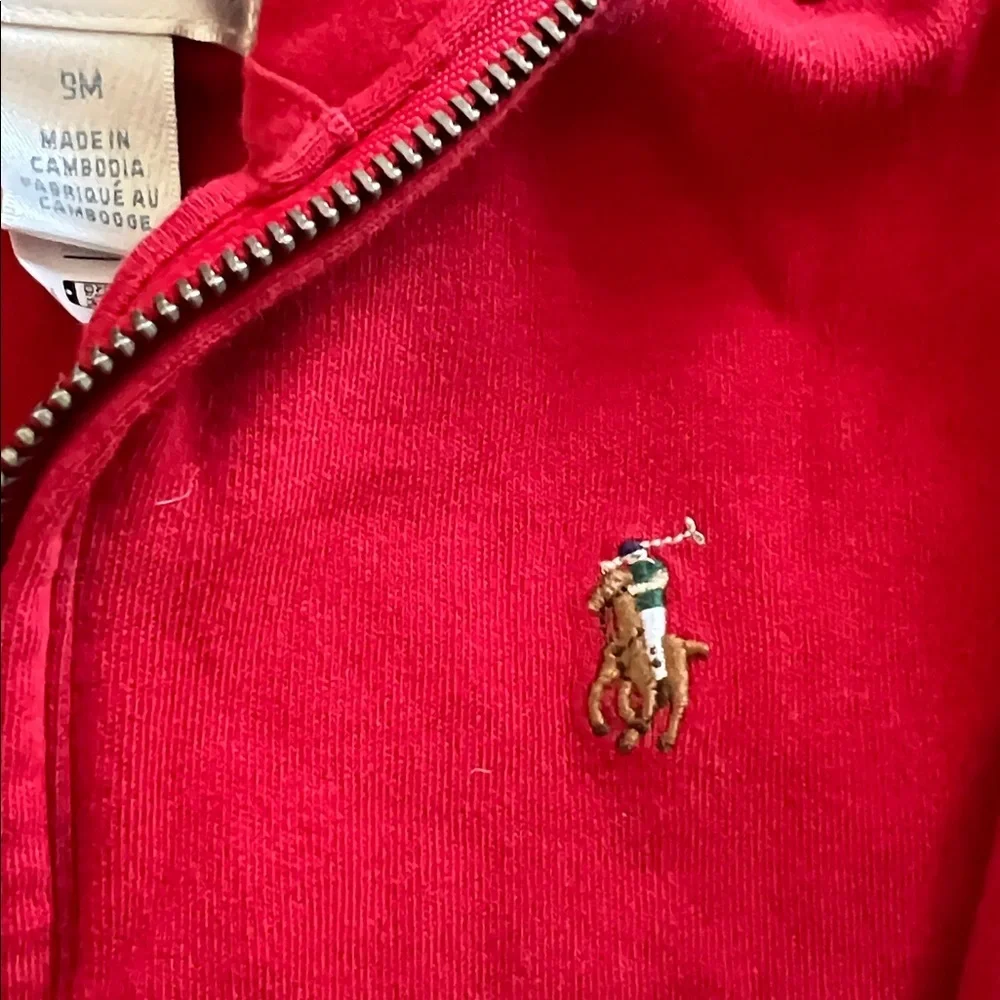 Ralph Lauren Kids Red Half-Zip‎ Sweatshirt